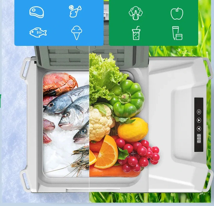 Autochladnička kompresorová Alpicool, autolednice, objem 9l, napájení 12V, 24V nebo 230V, LCD displej