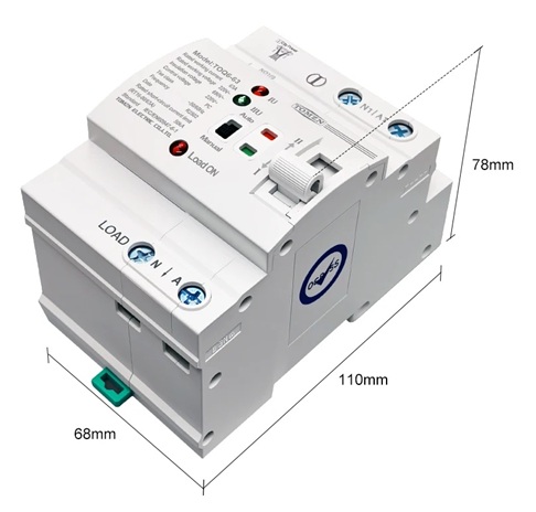Automatický přepínač sítí - napájení 2 kontaky (N a L) 230V 63A