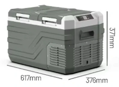 Autochladnička kompresorová Alpicool, dvouzonová autolednice, objem 25l, napájení 12V, 24V nebo 230V, LCD displej, nastavitelná dvířka