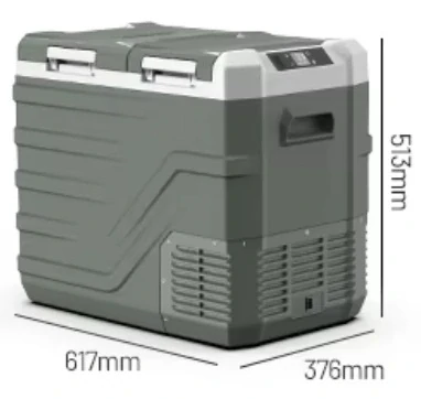 Autochladnička kompresorová Alpicool, dvouzonová autolednice, objem 40l, napájení 12V, 24V nebo 230V, LCD displej, nastavitelná dvířka