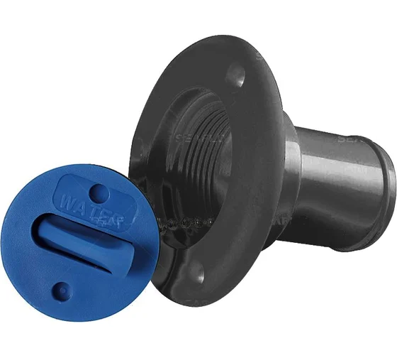 Seaflo nálevka s modrým víčkem s nápisem water pro hadice 38-40mm, černá