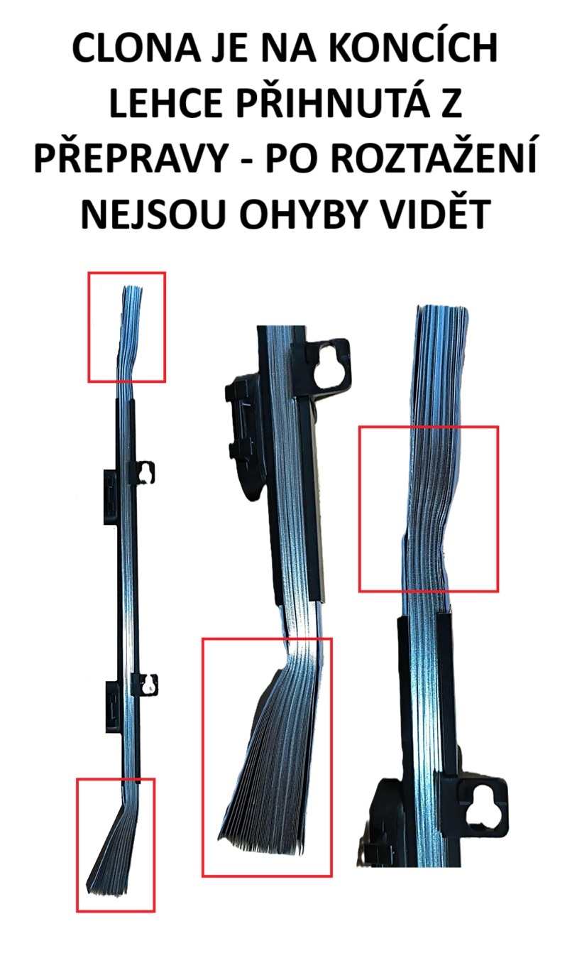 Sluneční clona na čelní sklo auta zatahovací délka 70cm šířka 150cm