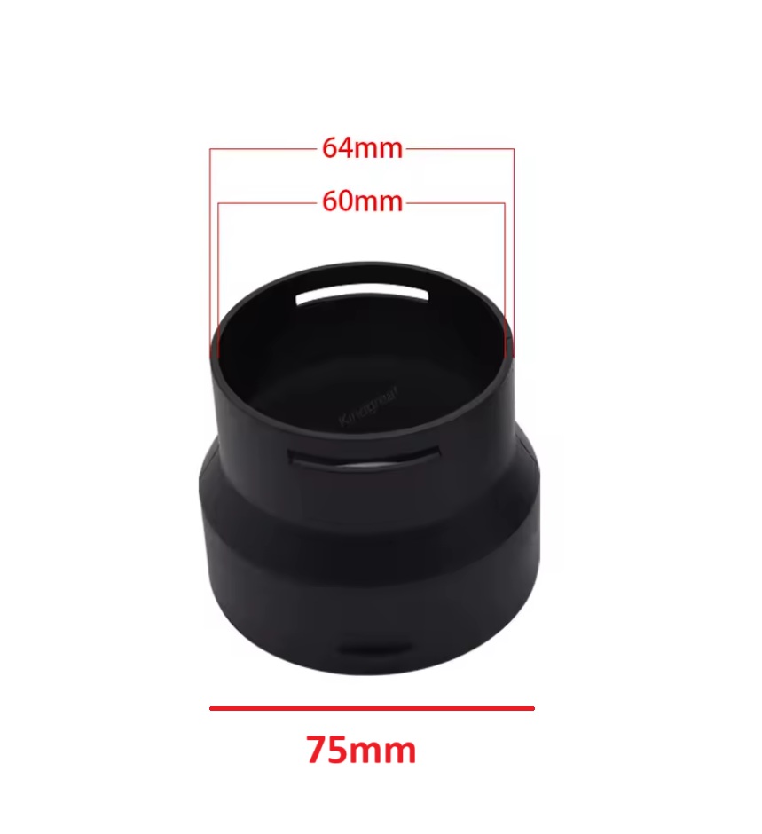 XL-AIRDD Redukce na nasávání vzduchu ze 60mm na 75mm pro topení 2kW