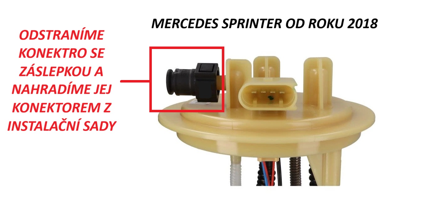 XL-AIRDD Sada pro připojení palivového rozvodu bez jehly pro Mercedes Sprinter od roku 2018 - vhodné pro všechny druhy nezávislých topení