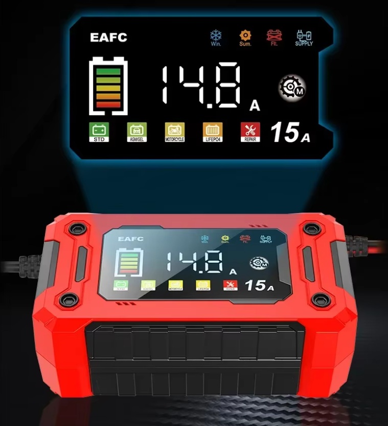 Inteligentní nabíječka baterií 12V (15A) s funkcí opravy