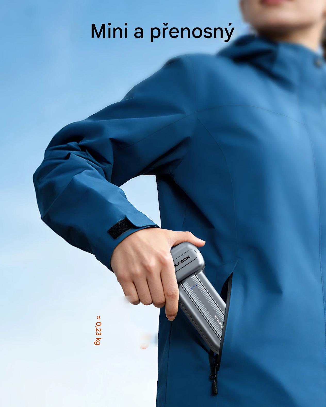 Výkonný akumulátorový dmychadlo 45 m/s pro čištění PC a aut