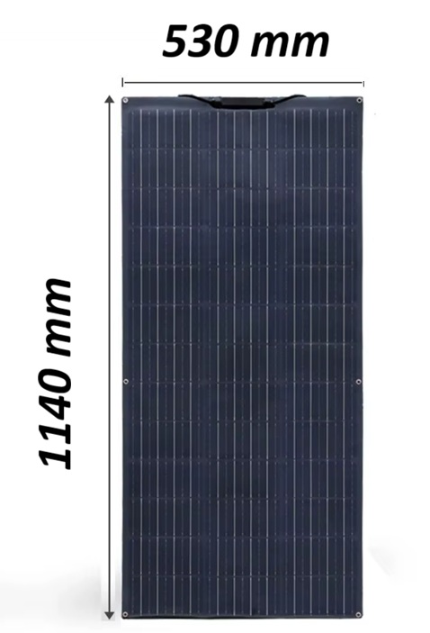 Flexibilní solární panel 120Wp, 18V, 6,5A, black