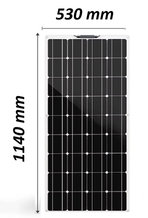 Flexibilní solární panel 120Wp, 18V, 6,5A