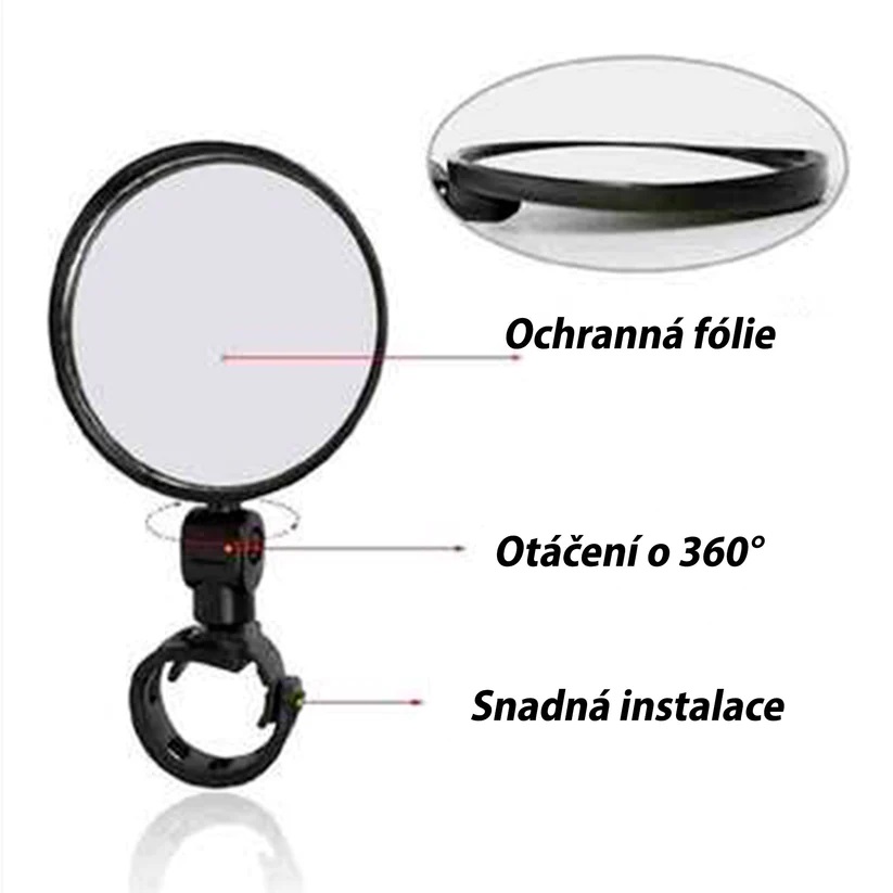 Univerzální zrcátko na kolo