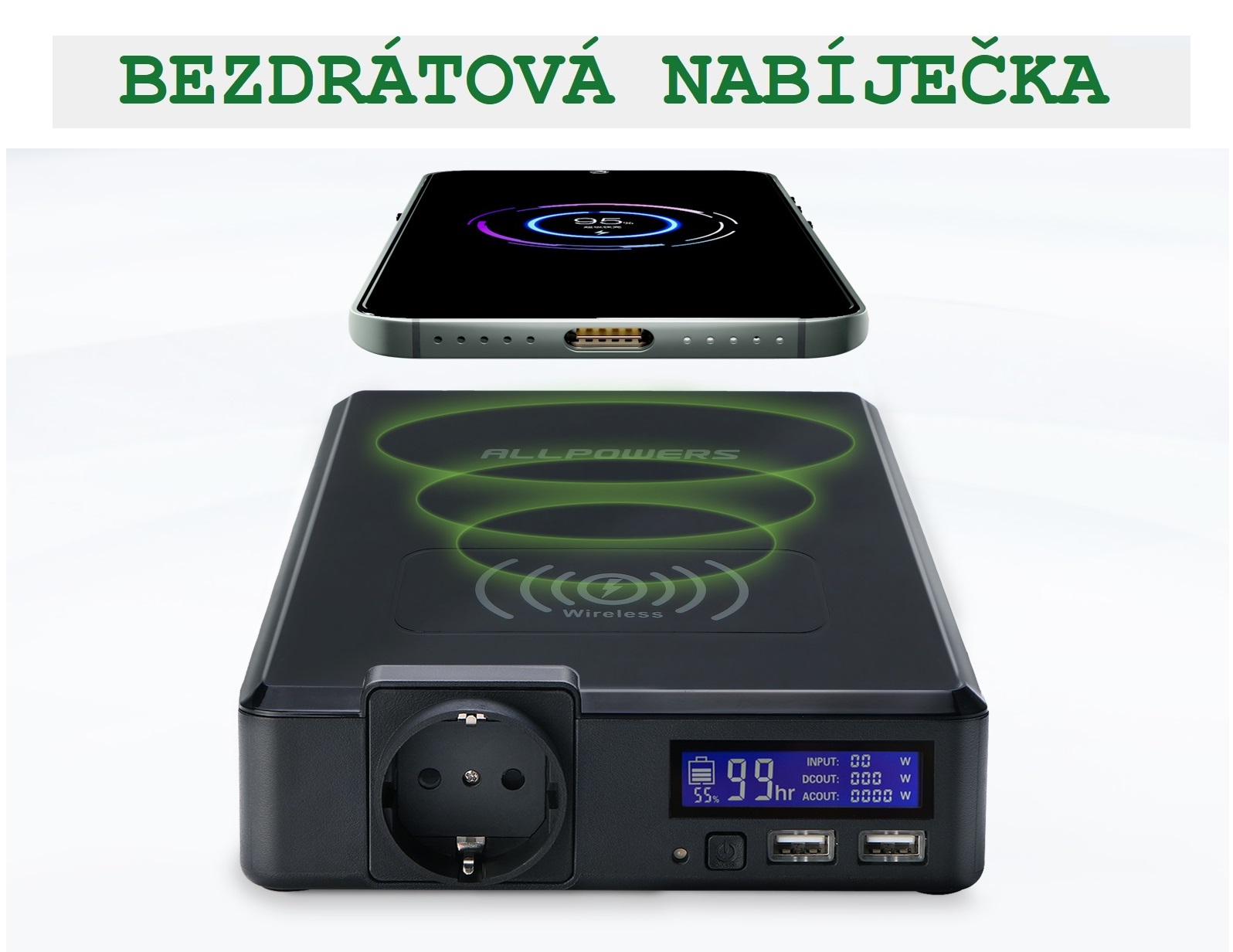 Nabíjecí stanice ALLPOWERS S200, kapacita baterie 154Wh, výkon měniče 200W