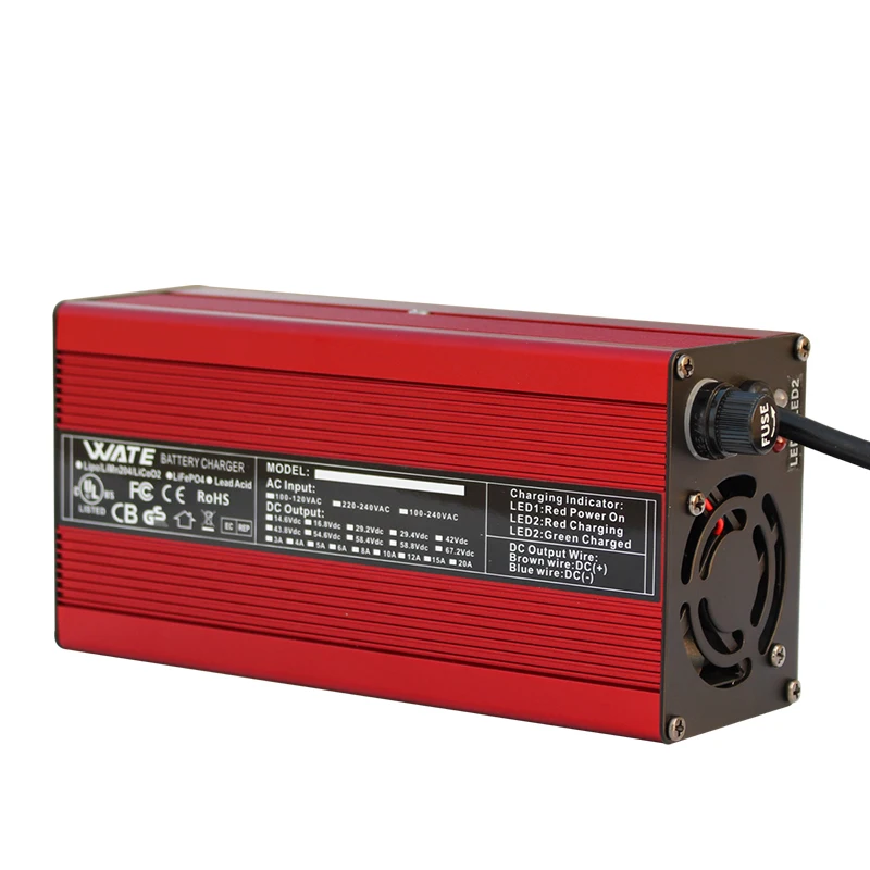 Nabíječka pro LiFePO4 baterie 48V 15 článků nabíjecí proud 8A nabíjecí napětí 54,75V