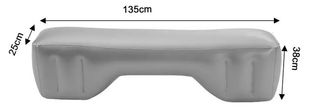Nafukovací výplň na zadní sedadla automobilů barva šedá s elektrickou pumpou 12V