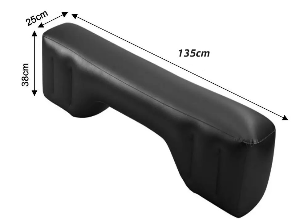 Nafukovací výplň na zadní sedadla automobilů barva černá s elektrickou pumpou 12V