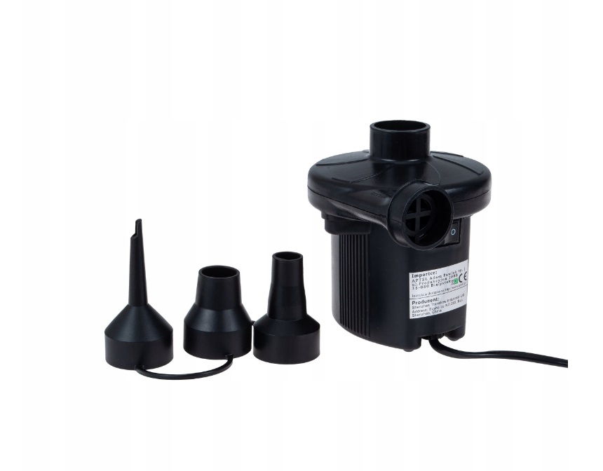 Elektrická pumpa 230V pro nafukování různých předmětů, výkon 50W, 3 redukce