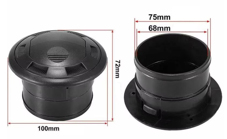 XL-AIRD Koncovka na rozvod vzduchu 75 mm, uzavíratelná