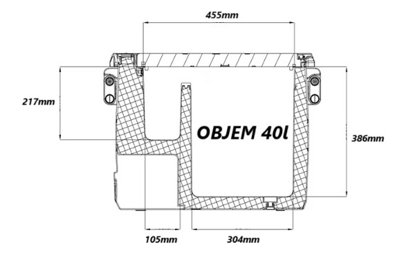 Autochladnička kompresorová, autolednice, objem 40l, napájení 12V, 24V nebo 230V, LCD displej, bluetooth aplikace, vnitřní osvětlení