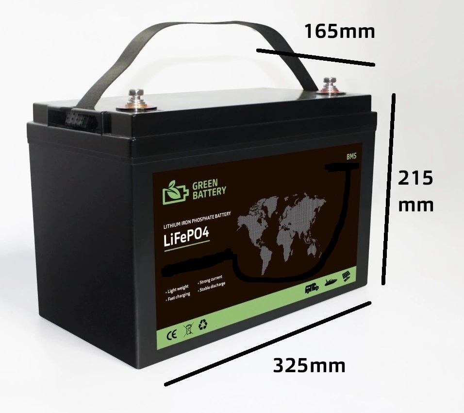 Baterie LiFePO4 25,6V (24V) 60Ah, 1540Wh, včetně nabíječky 5A, Lithium-železo-fosfátová baterie, BMS