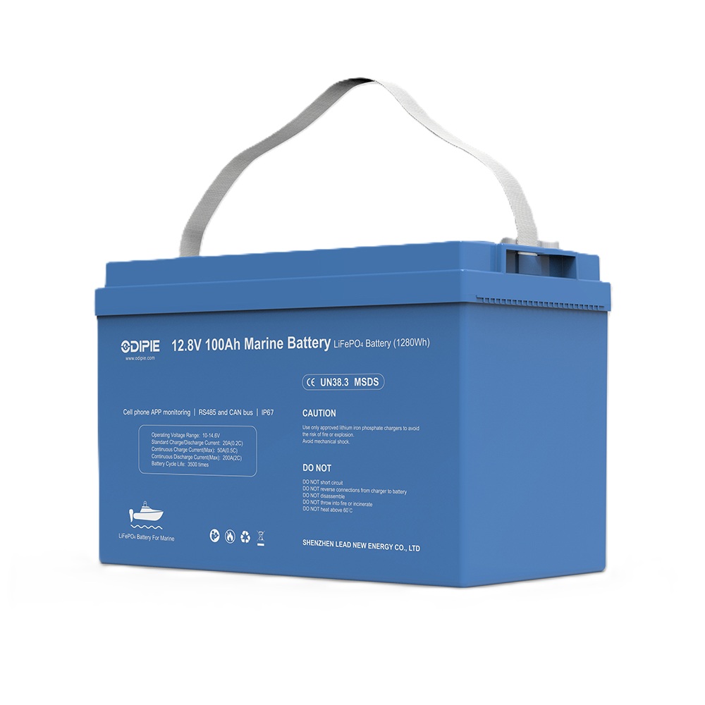 Baterie LiFePO4 12,8V 100Ah, 1280Wh, bluetooth smart BMS, IP67, možnost propojení s Victron Cerbo GX, CAN/RS485 com port, Lithium-železo-fosfátová baterie