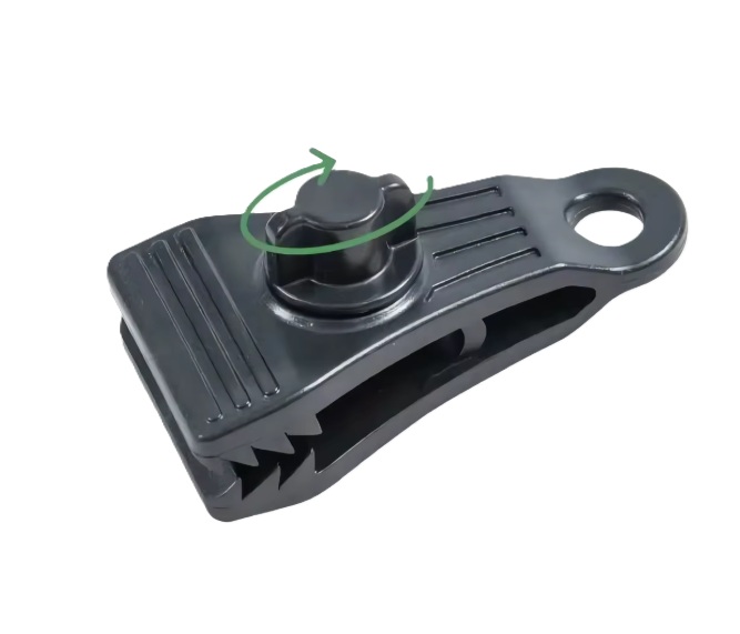 Universální držák pro celtu nebo igelitovou plachtu včetně karabinky 1 kus