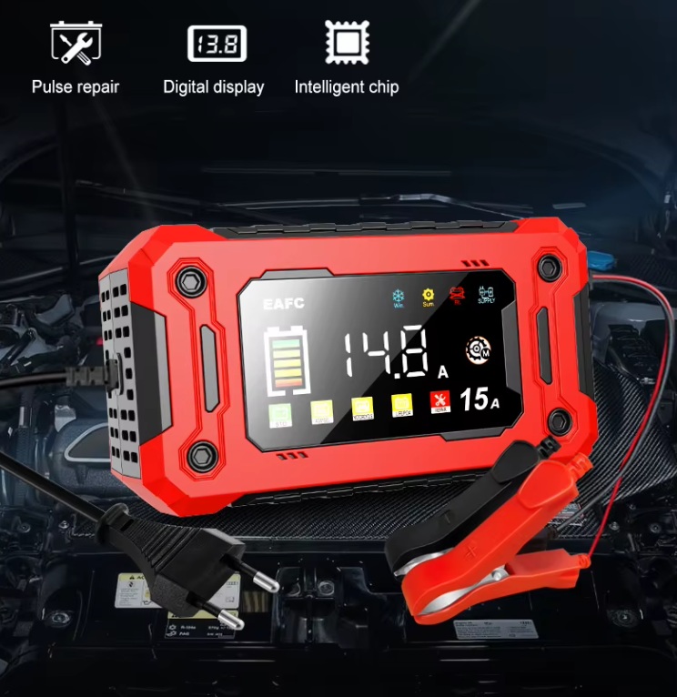 Inteligentní nabíječka baterií 12V (15A) s funkcí opravy