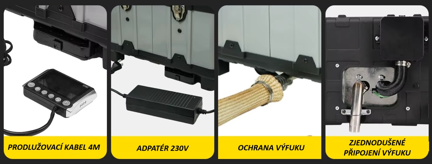 XL-AIRD V45 Nezávislé topení 8kW - přenosné, černý LCD ovladač, 1 výduch, tiché čerpadlo, bluetooth aplikace, připojení 12V, 24V a 230V