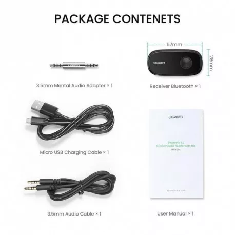 UGREEN CM279 Audio transmitter, AUX, Bluetooth 5.0 aptX