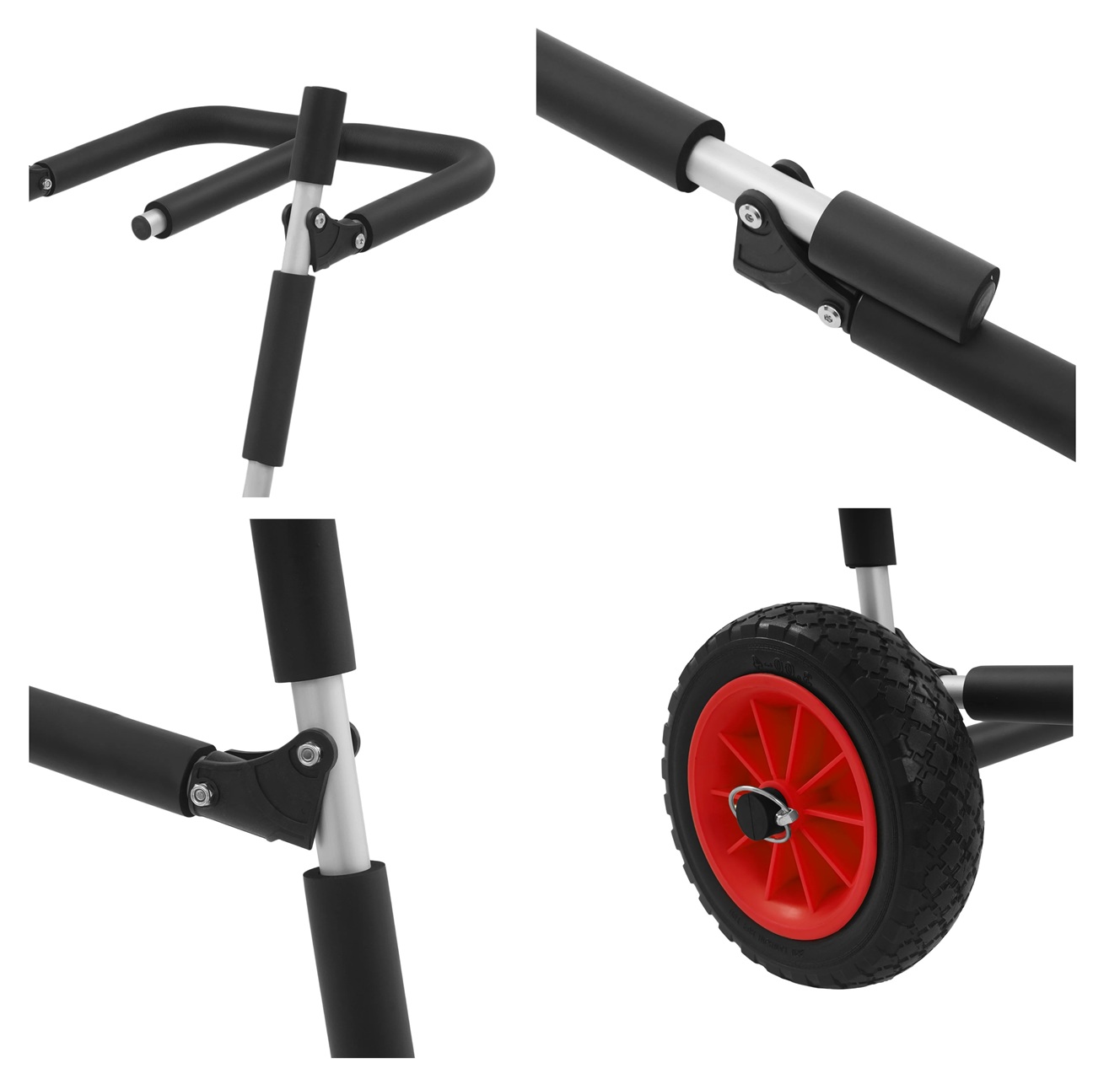 Hliníkový vozík pro současnou přepravu 2 paddleboardů (SUP)