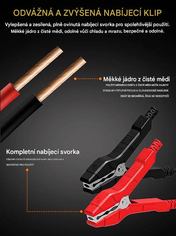 Inteligentní autonabíječka 12V/24V s LCD a funkcí opravy baterie