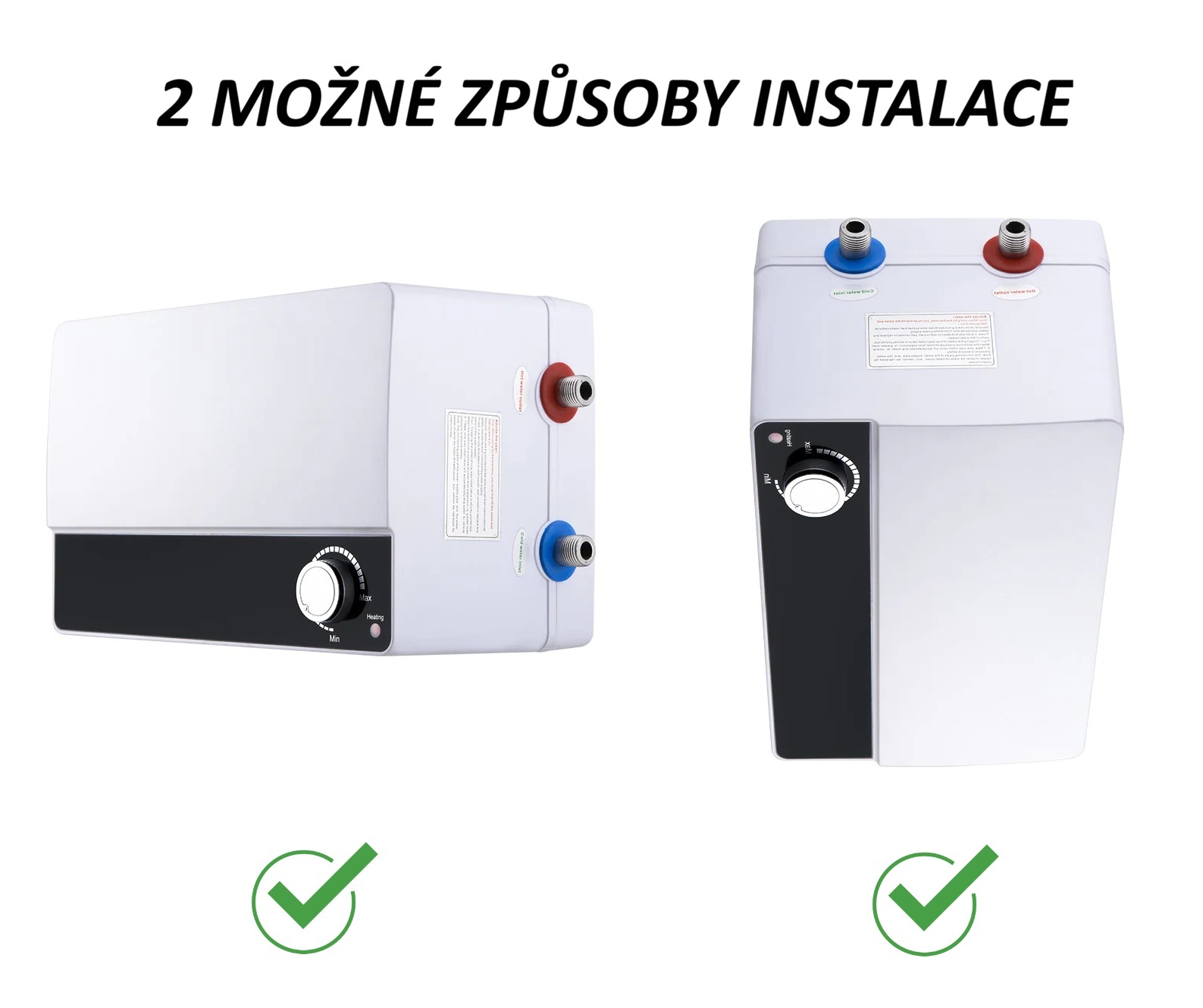 Úsporný elektrický bojler 6L 200W/12V pro karavany, lodě chaty a chalupy