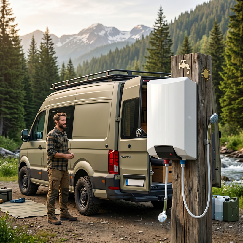Úsporný elektrický bojler 10L 1500W/230V pro karavany, lodě chaty a chalupy 