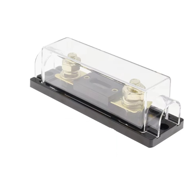 Pouzdro transparentní pro pojistku MEGA pro systémy s napětím 12-32V, držák pojistky ANL o délce 80mm