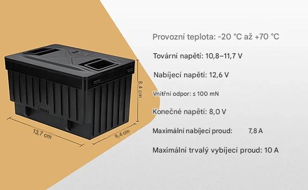 Originální náhradní lithium-iontová baterie pro přenosné autochladničky Alpicool
