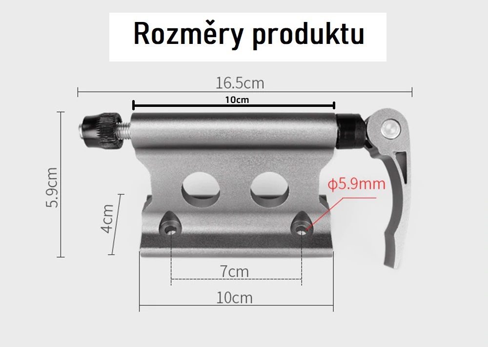 Držák na přední vidlici kola barva černá, úchyt na kolo do auta