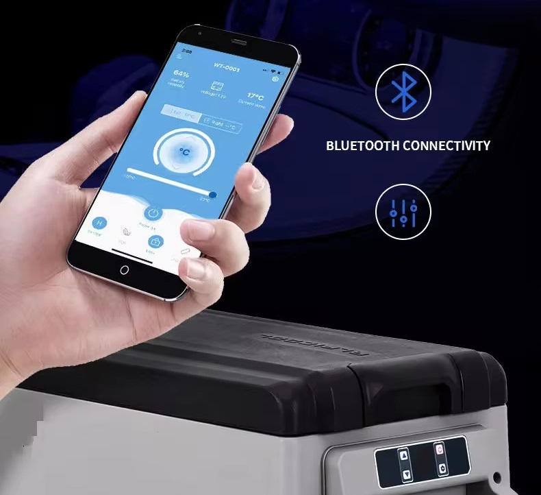 Autochladnička kompresorová, autolednice, objem 35l, napájení 12V, 24V nebo 230V, LCD displej, bluetooth aplikace