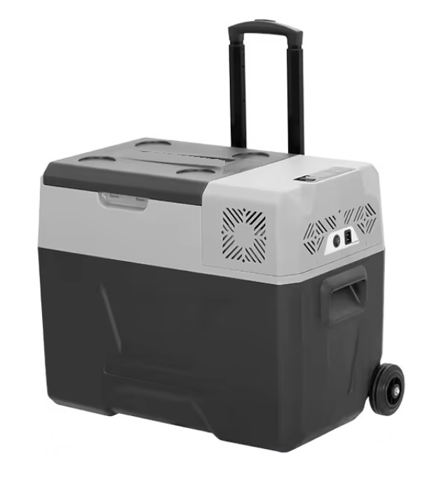 Autochladnička kompresorová, autolednice, objem 50l, napájení 12V, 24V nebo 230V, LCD displej, bluetooth aplikace, s kolečky pro snadný přesun