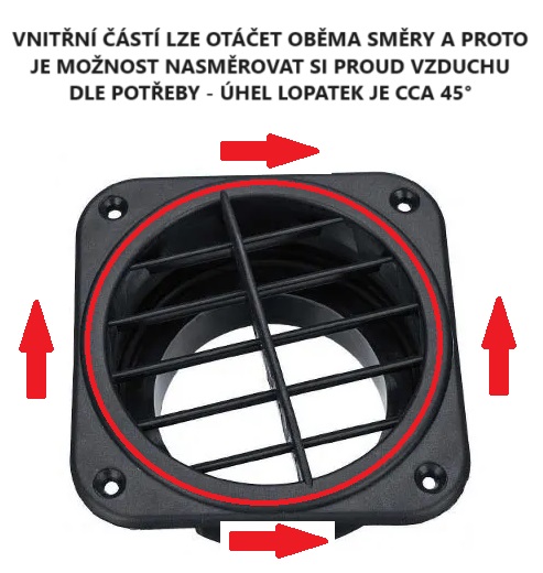 XL-AIRDD Koncovka na rozvod vzduchu 60mm