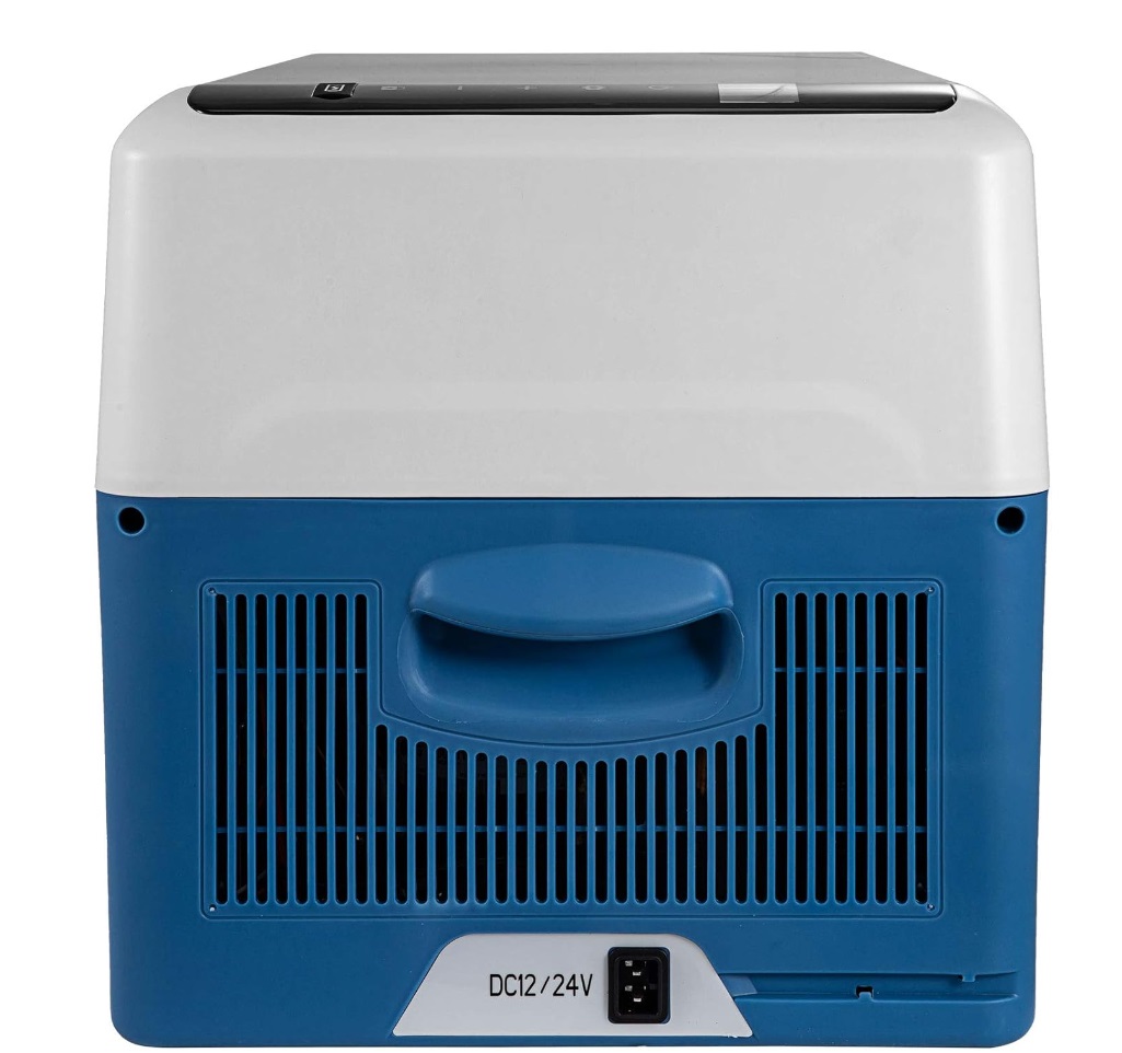 Autochladnička kompresorová, autolednice, objem 22l, napájení 12V, 24V nebo 230V, LCD displej, bluetooth aplikace, modrá