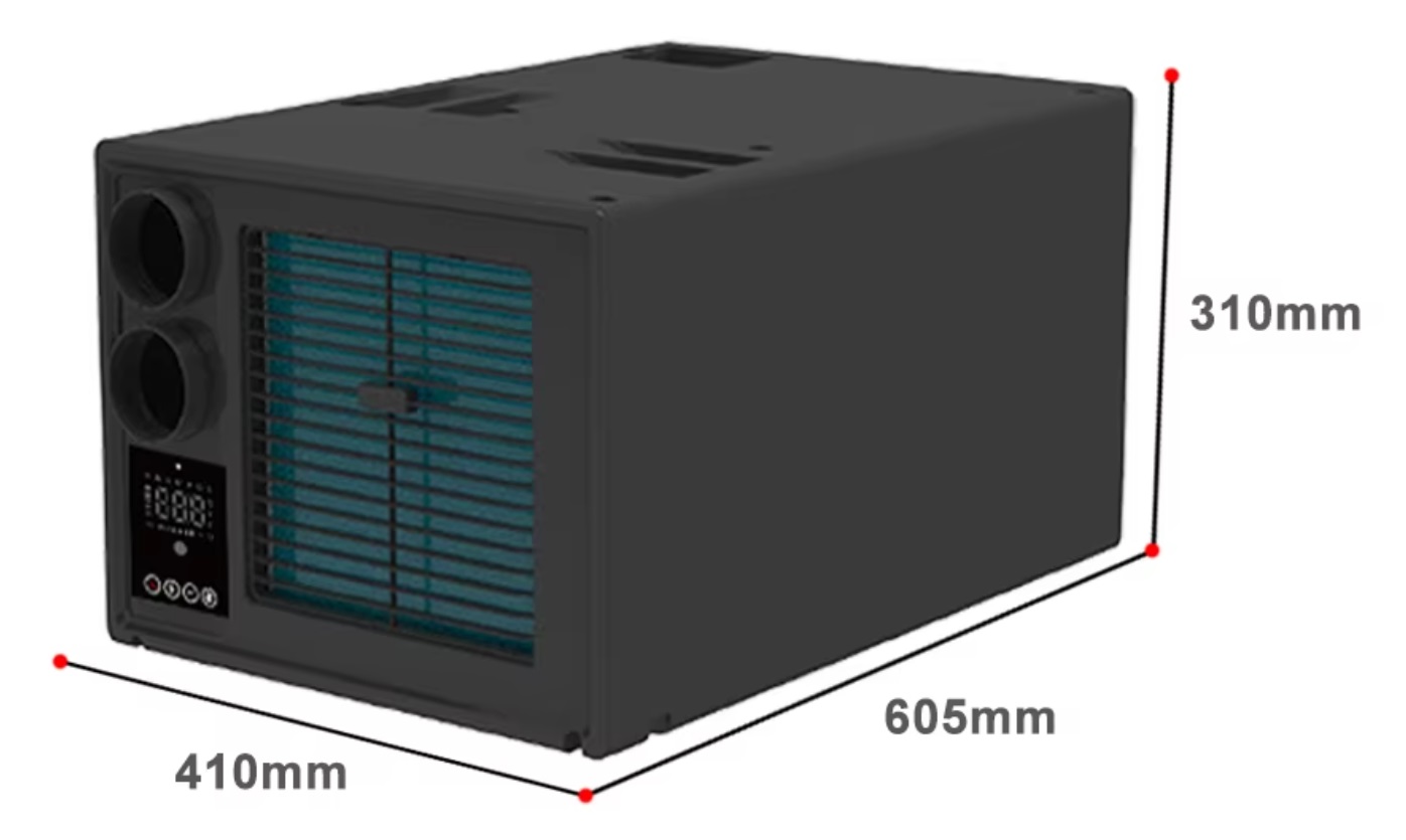 Vestavná klimatizace CU20 12V, chladící výkon 8000BTU/2200W