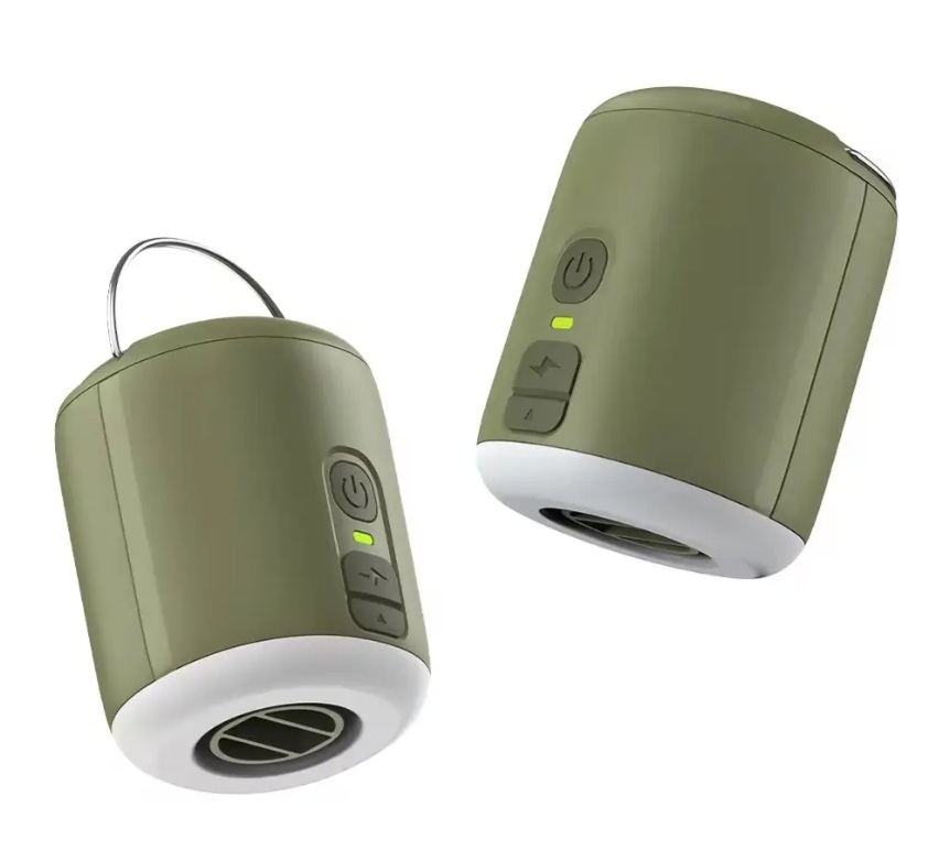 Mini pumpa 180l/min pro nafukování různých předmětů, ruční svítilna s vestavnou baterií 1600 mAh