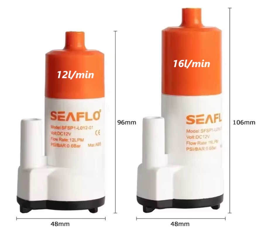 Ponorné čerpadlo 16l/min, napájení 12V, Seaflo