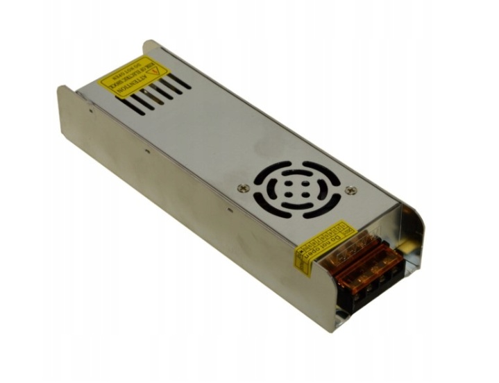 Transformátor elektronický, 12V, 30A, 360W, převaděč napětí z 240V na 12V, chlazený ventilátorem, verze slim