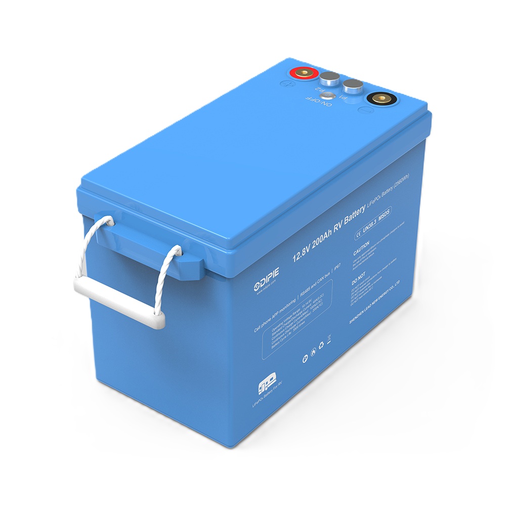 Baterie LiFePO4 12,8V 200Ah, 2560Wh, bluetooth smart BMS, IP67, možnost propojení s Victron Cerbo GX, CAN/RS485 com port, Lithium-železo-fosfátová baterie