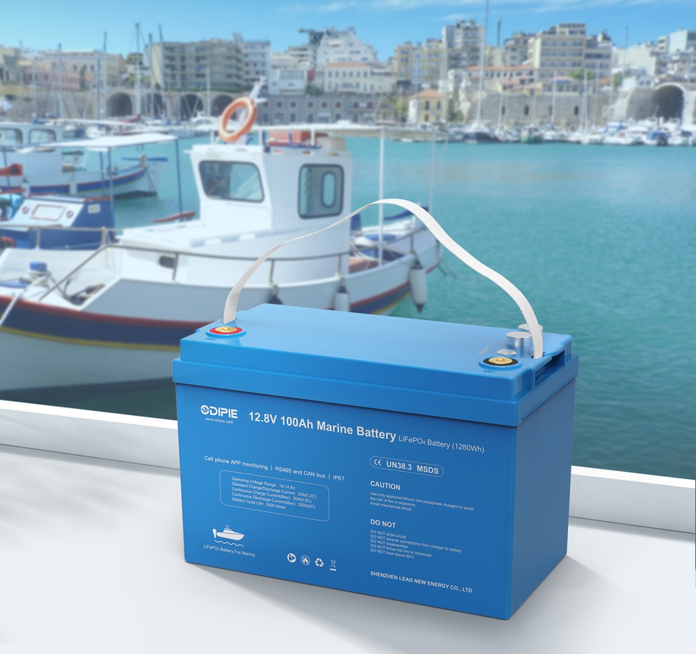 Baterie LiFePO4 12,8V 100Ah, 1280Wh, bluetooth smart BMS, funkce ohřevu, IP67, možnost propojení s Victron Cerbo GX, CAN/RS485 com port, Lithium-železo-fosfátová baterie