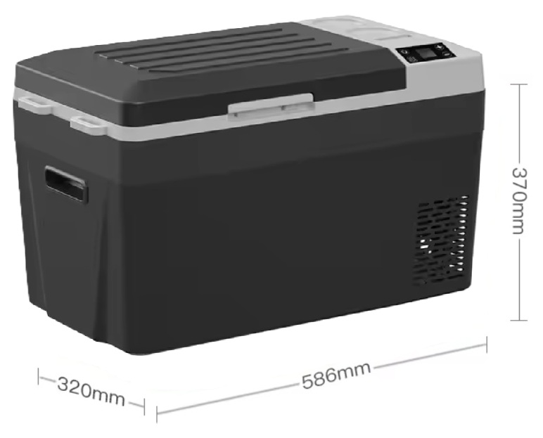 Autochladnička kompresorová, autolednice, objem 25l, napájení 12V, 24V nebo 230V, LCD displej