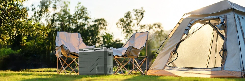 Autochladnička kompresorová Alpicool, dvouzonová autolednice, objem 25l, napájení 12V, 24V nebo 230V, LCD displej, nastavitelná dvířka