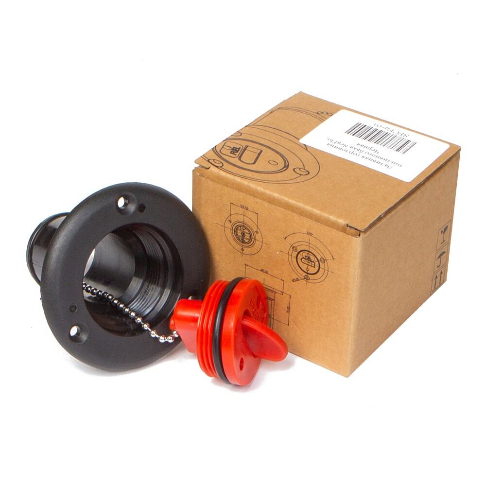 Seaflo nálevka s červeným víčkem s nápisem fuel pro hadice 38-40mm, černá