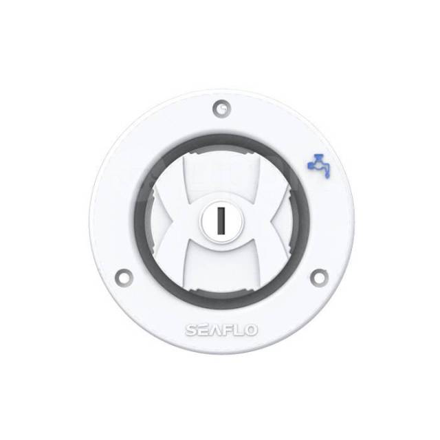 Seaflo nálevka s uzamykatelným víčkem s logem water pro hadice 38-40mm, bílá