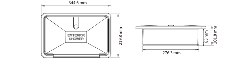 SEAFLO Externí sprchová hlavice pro karavany a lodě barva bílá s uzavíratelnou sprchovou hlavicí