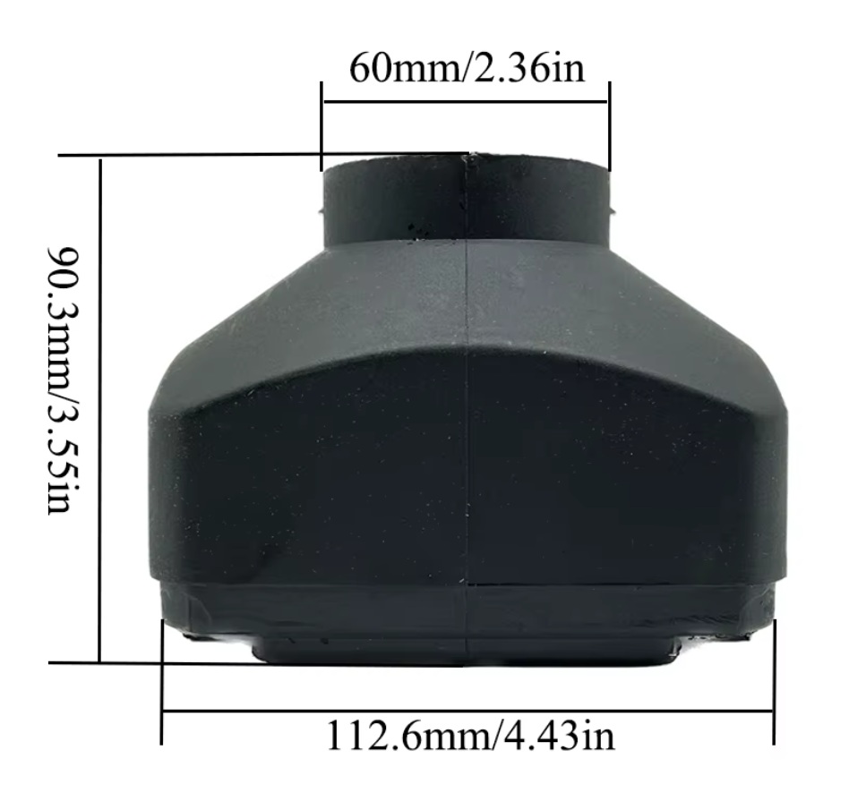 XL-AIRDD Výduch na topení 2 kW o průměru 60mm
