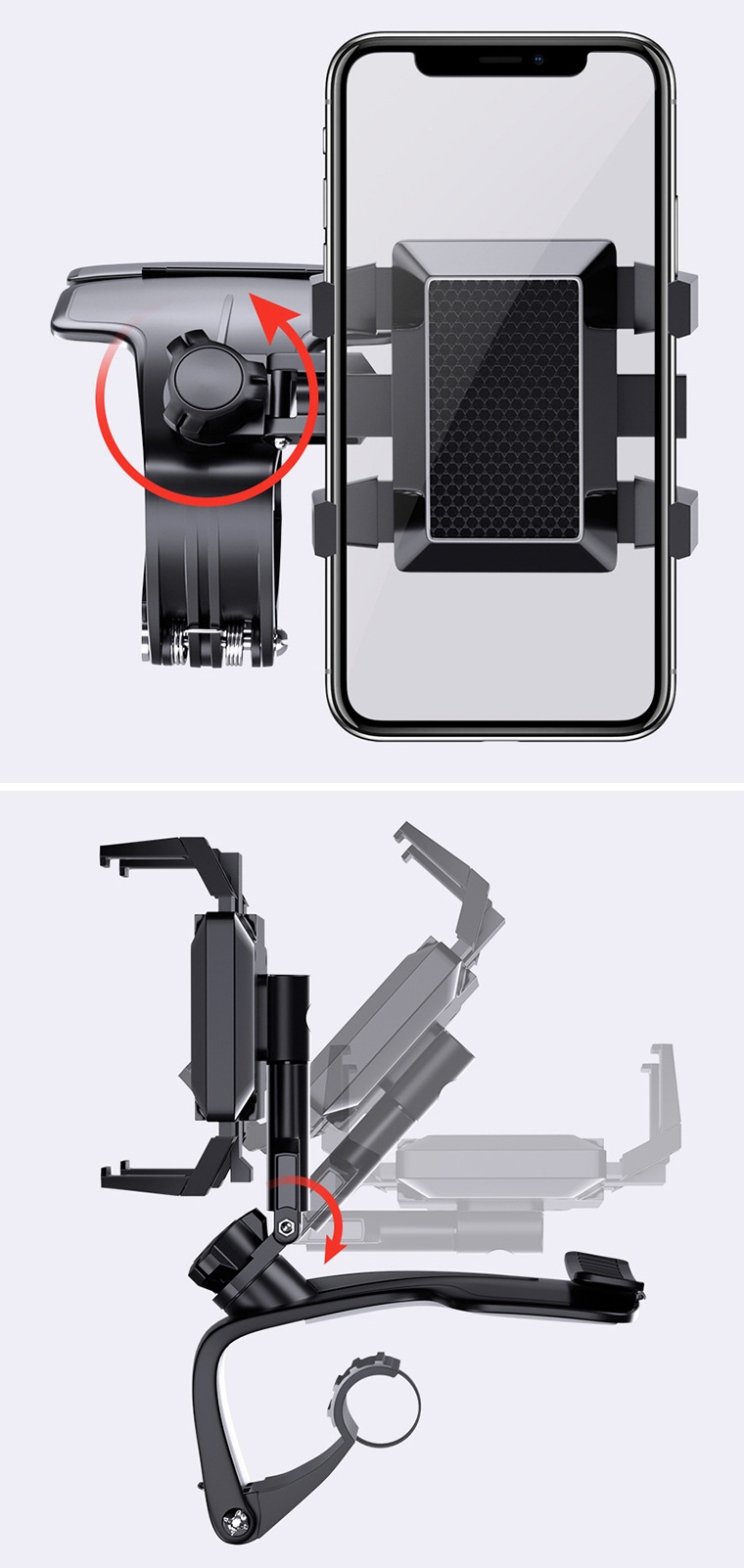 Univerzální 360° klipový držák na telefon do auta